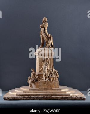 Aimé-Jules Dalou (1838-1902). „Denkmal für Gambetta“. Gips oder Terrakotta ?, um 1901-1902. Museum der Schönen Künste der Stadt Paris, Petit Palais. Anwalt, französischer Politiker, Gips, Profil, Terrakotta Stockfoto