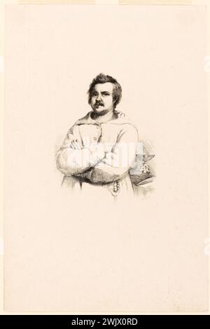 Hanriot, Jules-Armand (1853-1930). "Honoré de Balzac". Balzac, Honoré de (1799-1850). Ätzen. Paris, Balzac Haus. 145719-8 Stockfoto