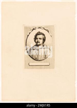Hanriot, Jules-Armand (1853-1930). "Honoré de Balzac". Balzac, Honoré de (1799-1850). Ätzen. Paris, Balzac Haus. 145719-7 Stockfoto
