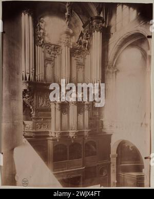 Atget, Eugène (Jean Eugène Auguste Atget, dit) (N.1857-02-12-D.1927-08-04), große Orgel, Kirche Saint-Etienne-du-Mont, 5. Arrondissement, Paris. (Dummy-Titel), 1912. Zeichnen Sie auf Albuminpapier. Carnavalet Museum, Geschichte von Paris. Stockfoto