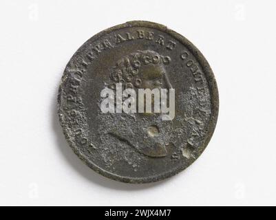 Taufe von Louis Philippe Albert d’Orléans, Graf von Paris (1838–1894), königlicher Fürst von Frankreich (1842–1848), 2. Mai 1841. Cuper, 1841. Paris, Musée Carnavalet. Numismatik Stockfoto