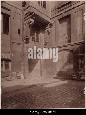 Atget, Eugène (Jean Eugène Auguste Atget, dit) (Nr. 1857-02-12-D.1927-08-04), Hôtel de Lauzun, 17 Quai d'Anjou, 4. Arrondissement, Paris. (Getreuer Titel), 1885. Zeichnen Sie auf Albuminpapier. Carnavalet Museum, Geschichte von Paris. Stockfoto