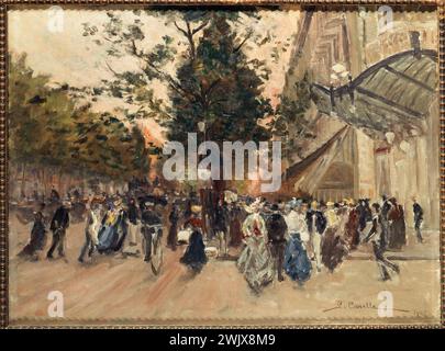 Georges Carette (* 1854). "Boulevard des Capucines". Öl auf Leinwand, 1905. Paris, Carnavalet Museum. 76092-4 Boulevard des Capucines, Iieme II 2. 2. 2. Arrondissement, Straßenszene, Öl auf Leinwand Stockfoto