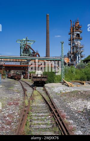 Ehemaliges Stahlwerk Henrichshütte, Hattingen, Landkreis Ruhr, Nordrhein-Westfalen, Deutschland, Europa Stockfoto