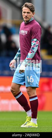 Turf Moor, Burnley, Lancashire, Großbritannien. Februar 2024. Premier League Football, Burnley gegen Arsenal; Sander Berge of Burnley Credit: Action Plus Sports/Alamy Live News Stockfoto