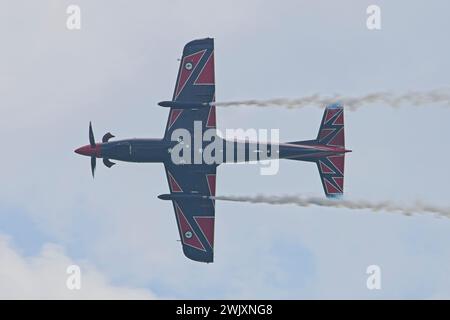 Das Kunstflugteam der Royal Australian Air Force Roulettes trat auf der Singapore Airshow 2024 auf Stockfoto