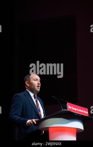 Glasgow Schottland, Vereinigtes Königreich 17. Februar 2024. Ian Murray Abgeordneter auf der Scottish Labour Conference 2024. Credit sst/Alamy Live News Stockfoto