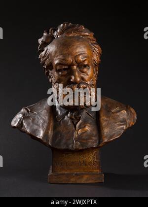 Louis-Ernest Barrias (1841-1905). „Victor Hugo“. Gips. Paris, das Haus von Victor Hugo. 122590-3 Stockfoto