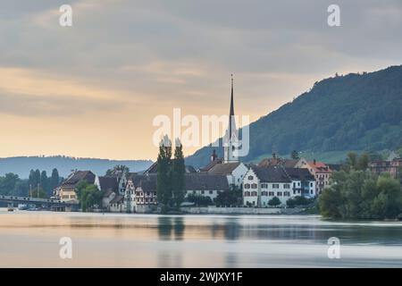 Schweiz, Schaffhausen, SH Stein am Rhein, Schloss Hohenklingen, Bodensee, Kleinstadt, Schaffhausen (SH), Stein am Rhein (SH) Stockfoto