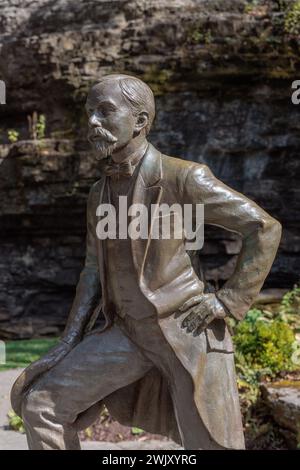 Jack On the Rocks-Statue von Jack Daniel in der Jack Daniel Distillery in Lynchburg, Tennessee Stockfoto