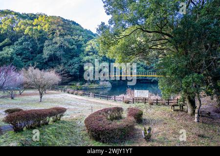 Garten in einem öffentlichen Park. Satsuma, Kagoshima, Japan. Stockfoto