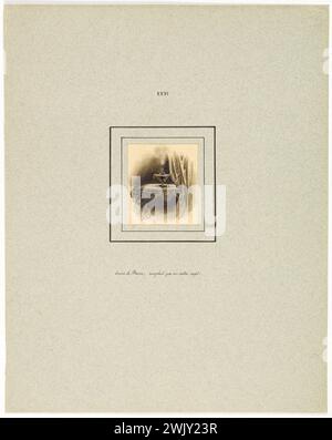 Zeichnung von Henri-Charles Baron (1816-1885), ersetzt durch ein anderes Thema "(Platte XXVI). Die Haut der Trauer für die Delloye et Lecou-Ausgabe (1838). Bleimine zeichnen und schwarze Lackierung verbessern. 1838. Paris, Maison de Balzac. 101565-30 Zeichnung, 19. XIX. 19. 19. 19. 19. 19. 19. 19. Mitte Stockfoto