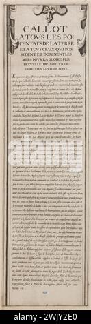 Jacques Callot (1592-1635). "Hauptquartier der Zitadelle von Saint Martin in der Ile de Ré, erste Grenze auf der linken Seite, oben" (Lieure 659, Meaume 529). Ätzen. 1629-1630. Museum der Schönen Künste der Stadt Paris, Petit Palais. 99597-24 Ätzen, Gravieren Stockfoto