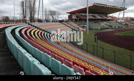 Regionalliga Nordost VSG Altglienicke - Viktoria Berlin 17.02.2024 der Friedrich-Ludwig-Jahn-Sportpark in Berlin erstrahlt beim Heimspiel der VSG Altlienicke / Stadionfoto / Stadion Foto / Fussballstadion / Fussballstadion / Symbolbild / Berlin Friedrich-Ludwig-Jahn-Sportpark Berlin Deutschland *** Regionalliga Nordost VSG Altglienicke Viktoria Berlin 17 02 2024 der Friedrich Ludwig Jahn Sportpark Berlin in Berlin glänzt beim Heimspiel der VSG Altlienicke Stadion Foto Stadion Foto Fußballstadion Fußballstadion Symbolbild Berlin Friedrich Ludwig Jahn Sportpark Berlin Deutschland Copyright: xBEA Stockfoto