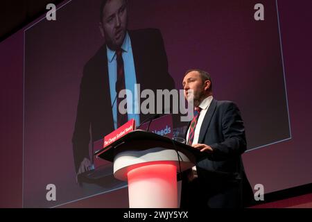 Schattenstaatssekretär für Schottland Ian Murray sprach während der Konferenz der Scottish Labour Party auf dem Scottish Event Campus in Glasgow. Bilddatum: Samstag, 17. Februar 2024. Stockfoto