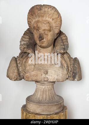 Anonym. "Mutmaßliches Porträt von Gabrielle d'Estrées", Marquise de Monceaux (1571/72-1599). Alabaster. Paris, Carnavalet Museum. 100626-19 Büste, Porträt Stockfoto