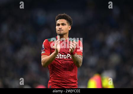 London, Großbritannien. Februar 2024. Joao Gomes von Wolverhampton Wanderers während der Spurs vs Wolverhampton Wanderers, Premier League Spiel im Tottenham Hotspur Stadium London. Dieses Bild ist NUR für REDAKTIONELLE ZWECKE bestimmt. Für jede andere Verwendung ist eine Lizenz von Football DataCo erforderlich. Quelle: MARTIN DALTON/Alamy Live News Stockfoto