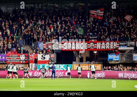 Rotterdam, Niederlande. Februar 2024. ROTTERDAM, 17-2-24, Stadion het Kasteel, Dutch Eredivisie Football Season 2023/2024, Sparta Rotterdam - Excelsior Rotterdam, warm Up Credit: Pro Shots/Alamy Live News Stockfoto
