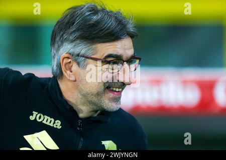 Ivan Juric, Cheftrainer des Torino FC, während des Spiels der Serie A zwischen dem Torino FC und US Lecce am 16. Februar 2024 im Olympic Grande Torino Stadium in Stockfoto