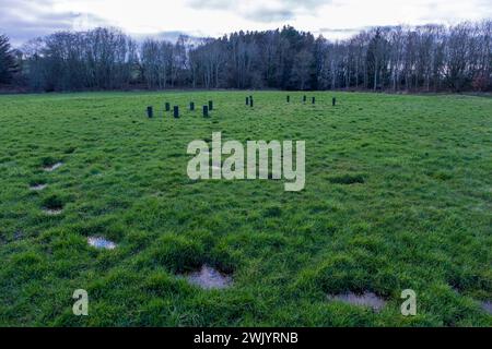 Kinneil römische Festung, an der Antoninmauer, Kinneil Anwesen, Bo'ness, Schottland Stockfoto