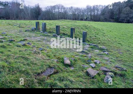 Kinneil römische Festung, an der Antoninmauer, Kinneil Anwesen, Bo'ness, Schottland Stockfoto