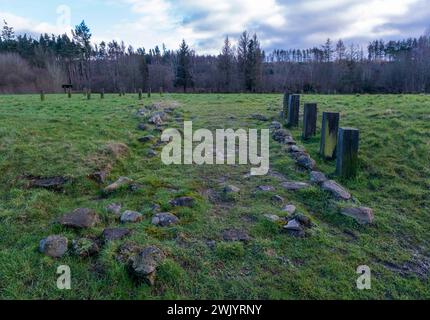 Kinneil römische Festung, an der Antoninmauer, Kinneil Anwesen, Bo'ness, Schottland Stockfoto