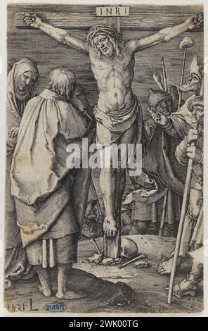Lucas de Leyde (1494-1533). 'Leidenschaft': 14 Teller - 10. "La Crucifixion" - Bartsch 52. Meißel. 1521. Museum der Schönen Künste der Stadt Paris, Petit Palais. 73055-2 religiöse Kunst, Bibel, Meißel, Kreuzweg, Christentum, niederländische Schule, Druck, heilige Geschichte, religiöse Ikonographie, Eindruck in kurzer Größe, mont golgatha, Werkkunst, Leidenschaft Christi, biblischer Charakter, biblische Belohnung, biblische Szene, VIIIEME VIIIE VIII 8. 8. 8. Arrondissement, 16. 16. 16. 16. 16. 16. 16. 16. Zentrum, Kreuzigung, Stich Stockfoto