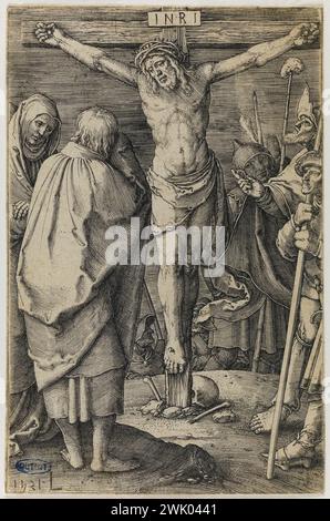 Lucas de Leyde (1494-1533). 'Leidenschaft': 14 Teller - 10. 3 La Crucifixion ' - Bartsch 52. Meißel. 1521. Museum der Schönen Künste in Paris, kleiner Palast. 73055-1 religiöse Kunst, Bibel, Meißel, Kreuzweg, Christentum, niederländische Schule, Druck, heilige Geschichte, religiöse Ikonographie, Eindruck in kurzer Größe, mont golgatha, Werkkunst, Leidenschaft Christi, biblischer Charakter, biblische Belohnung, biblische Szene, VIIIEME VIIIE VIII 8. 8. 8. Arrondissement, 16. 16. 16. 16. 16. 16. 16. 16. Zentrum, Kreuzigung, Stich Stockfoto
