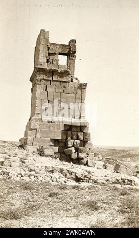 1912 Libyen - Archäologie - Jefren - römisches Mausoleum Stockfoto