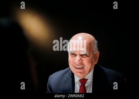 München, Deutschland. Februar 2024. Fuad Mohammed Hussein, Außenminister des Irak. München, 17. Februar 2024. Fotografiert im Auftrag des Außenministeriums Credit: dpa/Alamy Live News Stockfoto