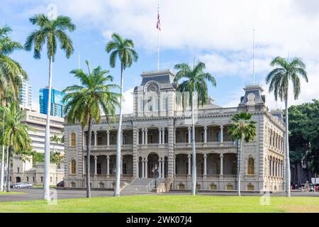 19. Jahrhundert Iolani Palace, King Street, Honolulu, Oahu, Hawaii, Vereinigte Staaten von Amerika Stockfoto