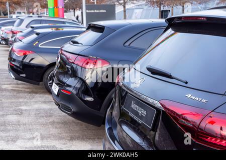 Mercedes-Benz Group AG, Mercedes Benz Welt Stuttgart. Niederlassung. // 15.02.2024: Stuttgart, Baden-Württemberg, Deutschland, Europa *** Mercedes Benz Group AG, Mercedes Benz Welt Stuttgart Niederlassung 15 02 2024 Stuttgart, Baden Württemberg, Deutschland, Europa Stockfoto