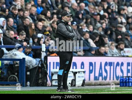 Preston, Großbritannien. Februar 2024. John Eustace Manager der Blackburn Rovers, während des Sky Bet Championship Matches Preston North End gegen Blackburn Rovers in Deepdale, Preston, Vereinigtes Königreich, 17. Februar 2024 (Foto: Cody Froggatt/News Images) in Preston, Vereinigtes Königreich am 17. Februar 2024. (Foto: Cody Froggatt/News Images/SIPA USA) Credit: SIPA USA/Alamy Live News Stockfoto