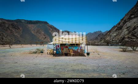 Wadi-e Dschinn: Eine geheimnisvolle Sehenswürdigkeit in der Nähe von Madinah, Saudi-Arabien Stockfoto