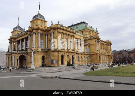 Architektur und historische Sehenswürdigkeiten der kroatischen Hauptstadt Zagreb. Stockfoto