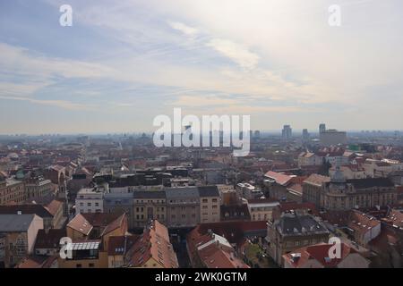 Architektur und historische Sehenswürdigkeiten der kroatischen Hauptstadt Zagreb. Stockfoto