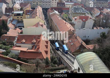 Architektur und historische Sehenswürdigkeiten der kroatischen Hauptstadt Zagreb. Stockfoto