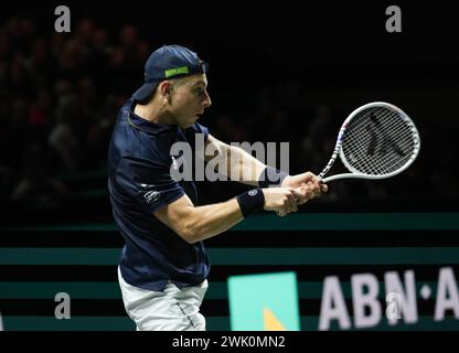 Rotterdam, Niederlande. Februar 2024. Tallon Griekspoor von Nederland 1/2 Finale während der ABN Amro Open 2024, ATP 500 Tennis Turnier am 17. Februar 2024 in Rotterdam, Niederlande - Foto Laurent Lairys/MAXPPP Credit: MAXPPP/Alamy Live News Stockfoto