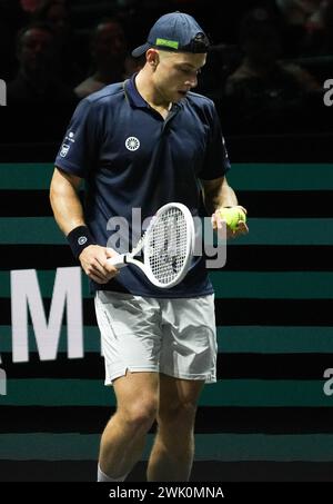 Rotterdam, Niederlande. Februar 2024. Tallon Griekspoor von Nederland 1/2 Finale während der ABN Amro Open 2024, ATP 500 Tennis Turnier am 17. Februar 2024 in Rotterdam, Niederlande - Foto Laurent Lairys/MAXPPP Credit: MAXPPP/Alamy Live News Stockfoto