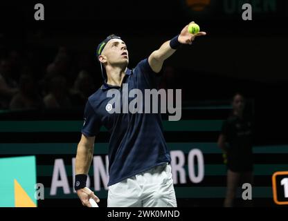 Rotterdam, Niederlande. Februar 2024. Tallon Griekspoor von Nederland 1/2 Finale während der ABN Amro Open 2024, ATP 500 Tennis Turnier am 17. Februar 2024 in Rotterdam, Niederlande - Foto Laurent Lairys/MAXPPP Credit: MAXPPP/Alamy Live News Stockfoto