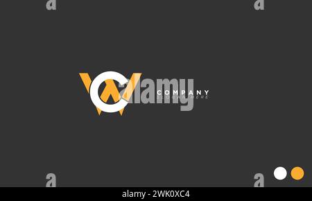 CW Alphabet Buchstaben Initialen Monogramm Logo Stock Vektor