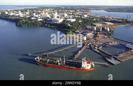 Darwin Hafen und die Stadt Darwin im Northern Territory, Australien. Stockfoto