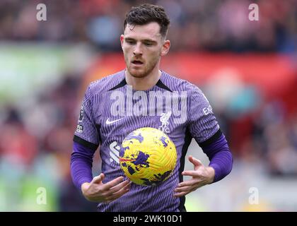 London, Großbritannien. Februar 2024. Andrew Robertson aus Liverpool während des Premier League-Spiels im Gtech Community Stadium in London. Der Bildnachweis sollte lauten: Paul Terry/Sportimage Credit: Sportimage Ltd/Alamy Live News Stockfoto