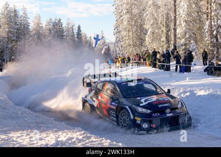 Umea, Schweden. Am 17. Februar 2024 treffen sie auf Tag zwei des Rennens, während der FIA World Rally Championship WRC Rally Sweden 2024 17 Februar, Umea Sweden Credit: Independent Photo Agency/Alamy Live News Stockfoto