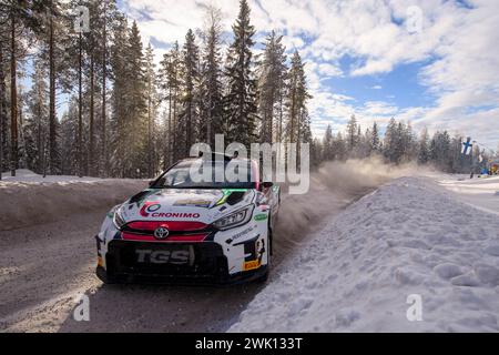 Umea, Schweden. Am 17. Februar 2024 treffen sie auf Tag zwei des Rennens, während der FIA World Rally Championship WRC Rally Sweden 2024 17 Februar, Umea Sweden Credit: Independent Photo Agency/Alamy Live News Stockfoto