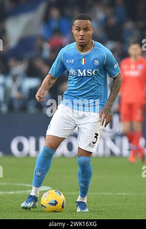 Neapel, Italien. Februar 2024. Natan von SSC Napoli während des Spiels der Serie A zwischen SSC Napoli und Genua CFC im Stadio Diego Armando Maradona Neapel Italien am 17. Februar 2024. Franco Romano/Alamy Live News Stockfoto