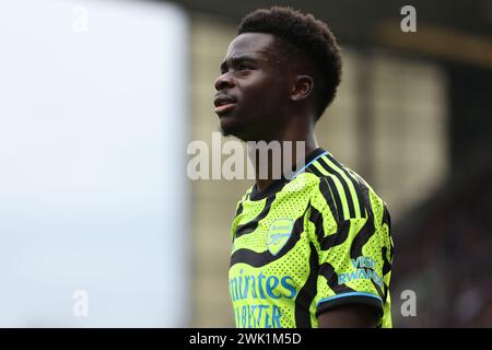 Burnley, Großbritannien. Februar 2024. Bukayo Saka von Arsenal während des Premier League-Spiels in Turf Moor, Burnley. Der Bildnachweis sollte lauten: Gary Oakley/Sportimage Credit: Sportimage Ltd/Alamy Live News Stockfoto