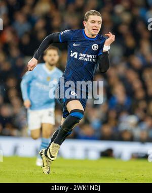 Etihad Stadium, Manchester, Großbritannien. Februar 2024. Premier League Football, Manchester City gegen Chelsea; Conor Gallagher von Chelsea Credit: Action Plus Sports/Alamy Live News Stockfoto