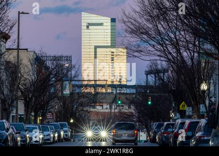 Baltimore, Maryland, USA. Februar 2024. 414 Light Street Apartments in Pigtown, Samstag, 17. Februar 2024 in Baltimore, Maryland. (Kreditbild: © Eric Kayne/ZUMA Press Wire) NUR REDAKTIONELLE VERWENDUNG! Nicht für kommerzielle ZWECKE! Stockfoto