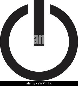 Abmeldesymbol, Abmelden, Symbol Herunterfahren, Anwendung beenden, Symbol Herunterfahren, Symbol Herunterfahren, Stock Vektor